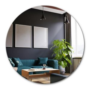 Espejo circular moderno sin marco de pared redondo fi50 cm