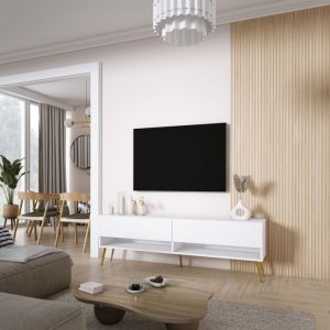Mueble tv - blanco mate - 170 x 32 x 52 cm