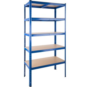 Tectake estantería metálica 5 baldas hasta 1325 kg, 90,5x45,5x180,5 cm azul