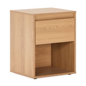 Mesita de noche tori 1 cajón efecto roble