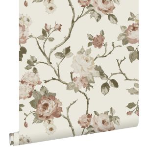 Estahome papel pintado flores vintage 53 cm x 10.05 m 139406