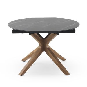 Mesa redonda extensible roble, 120/160x120x77cm