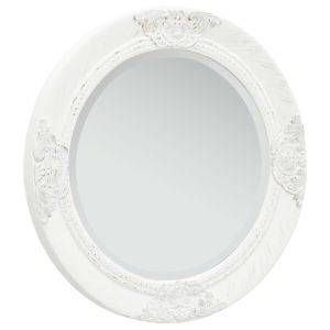 Espejo de pared estilo barroco blanco 50 cm