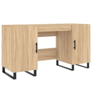 vidaXL escritorio madera de ingeniería roble sonoma 140x50x75 cm