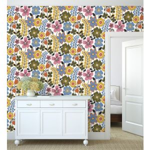 Papel pintado gaulan   de flores dibujadas estilo 5.23m²