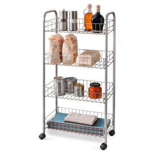 Carro de 4 estantes metaltex ascona 41x26x85 cm