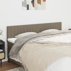 Cabeceros 2 unidades de tela gris taupe 90x5x78/88 cm eerf8239