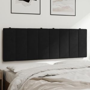 Cabecero de cama acolchado terciopelo negro 140 cm eso4166