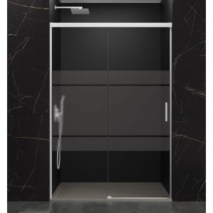 Mampara frontal basic fijo + corredera serigrafiado blanco 170 cm