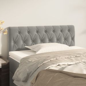 Cabecero de terciopelo gris claro 90x7x78/88 cm eso7665