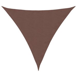 vidaXL toldo de vela triangular tela oxford marrón 3,6x3,6x3,6 m