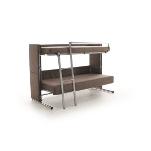 Sofá cama litera miami 3 plazas 200x95 cm marrón