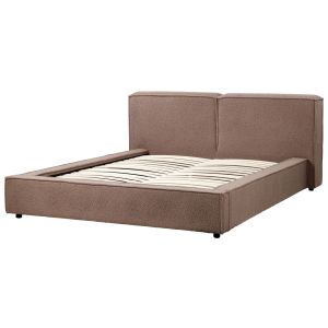 Cama bouclé linards 160 x 200 cm marrón