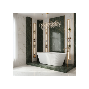 Rea bañera acrílica exenta ofelia 170 tapa blanca, 170x74x59,5 cm