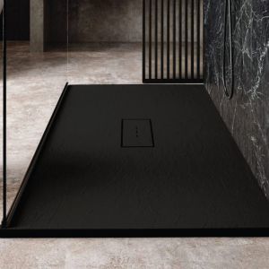Plato de ducha resina vic negro  90x140 cm rejilla color