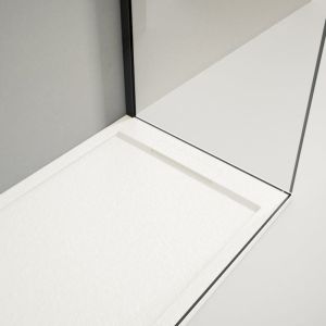 Plato de ducha resina lux blanco  90x180cm rejilla color
