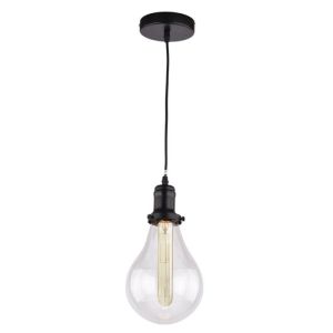 Lámpara de techo coLGante "bulb vintage" E27 ip20 fabricada en cristal tran