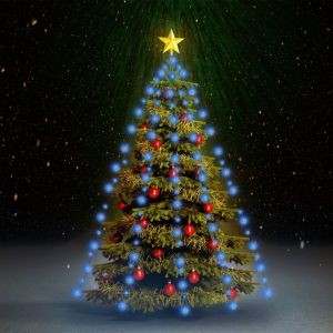 Red de luces de árbol de navidad 150 LEDs azul 150 cm es5456