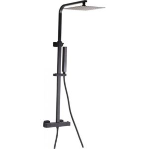 Columna de ducha termostática nila negro mate  20 cm x 20 cm