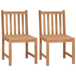 vidaXL silla de jardín 2 unidades madera maciza de teca