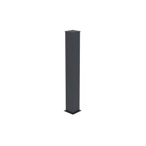 Juego de 4 postes eifel 20x20 en aluminio a.166cm - gris antracita