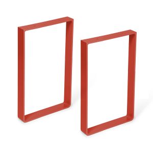 Pata de mesa rei 925 | 250x40x350 mm | rojo terracota | 2 uds. | acero