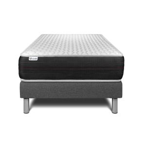 Conjunto vital spring 90 x 200 cm somier kit gris
