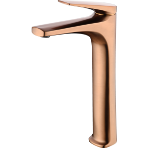 Monomando lavabo alto delos oro rosa cepillado