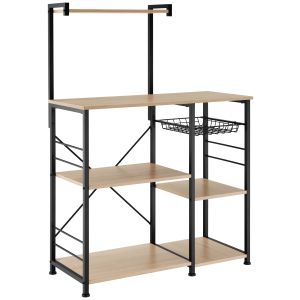Estantería para cocina crawley 90x40x131,5cm, marrón