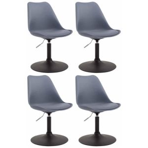 Sillas comedor giratorias ajustables gris - 4u