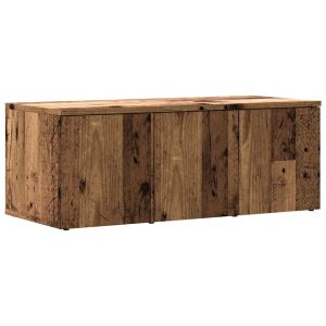 Mueble de tv de madera antigua con práctico espacio