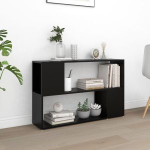 Librería de madera contrachapada negro 100x24x63 cm es2035
