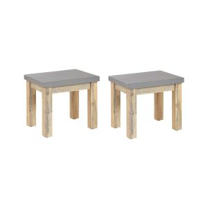 Conjunto de 2 sillas de jardín ostuni cemento gris