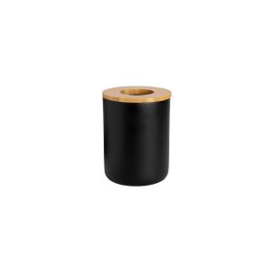 Papelera negra bambú ø19,5x25/6,5l