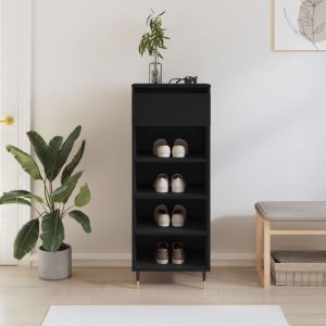 Mueble zapatero madera contrachapada negro 40x36x105 cm esxt4073