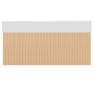 Cortina para puertas de PVC stripe beige con caramelo / 90 x 210