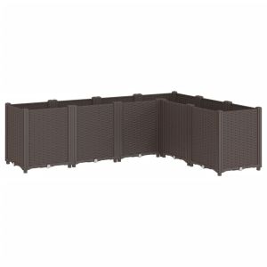 vidaXL jardinera pp marrón 160x120x53 cm
