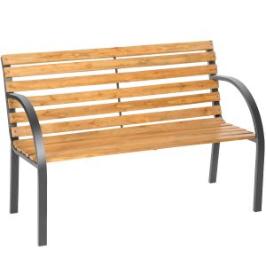 Tectake banco de jardín de madera, resistente, 120x62x83cm marrón