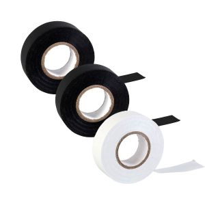 Set 3 cintas aislantes 1 blanca y 2 negras 20m ø7.2x1.9cm 7h sevenon