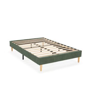 Base tapizada bari 90x190 cm color verde