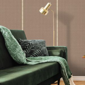 Papel pintado texturizado etnico tnt panel rattan borneo terracotta
