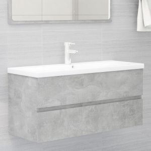 Mueble con lavabo madera de ingeniería gris hormigón es2631