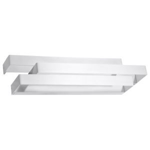 Lámpara de pared frost 2 blanco acero 42x10x9cm