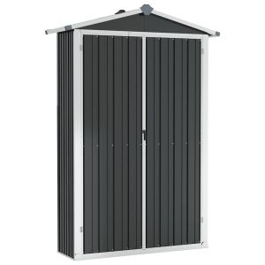 vidaXL cobertizo de jardín acero galvanizado antracita 116x45x175cm