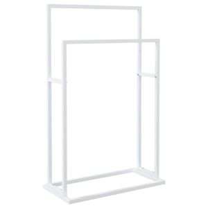 vidaXL toallero de pie de hierro blanco 48x24x78,5 cm
