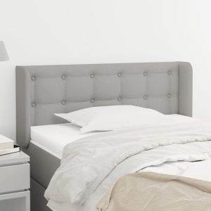 Cabecero de tela gris claro 83x16x78/88 cm eso7102