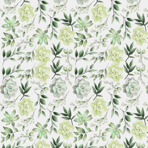 Papel pintado floral suculentas blanco 58cm ancho por 350cm alto