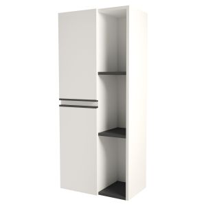 Columna de almacenaje colgante  ebene - 52 cm acabado : blanco - 2 puertas