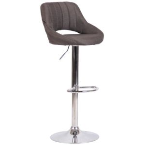 Taburete de bar elegante - tela - gris oscuro