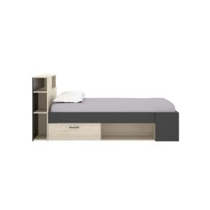 Cama compacta pozo alcón con almacenamiento integrado